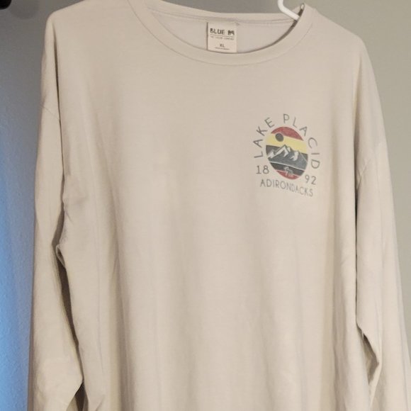 BLUE 84 BRAND MENS LAKE PLACID ADIRONDACKS 1892 LONG SLEEVE TSHIRT - Picture 2 of 8